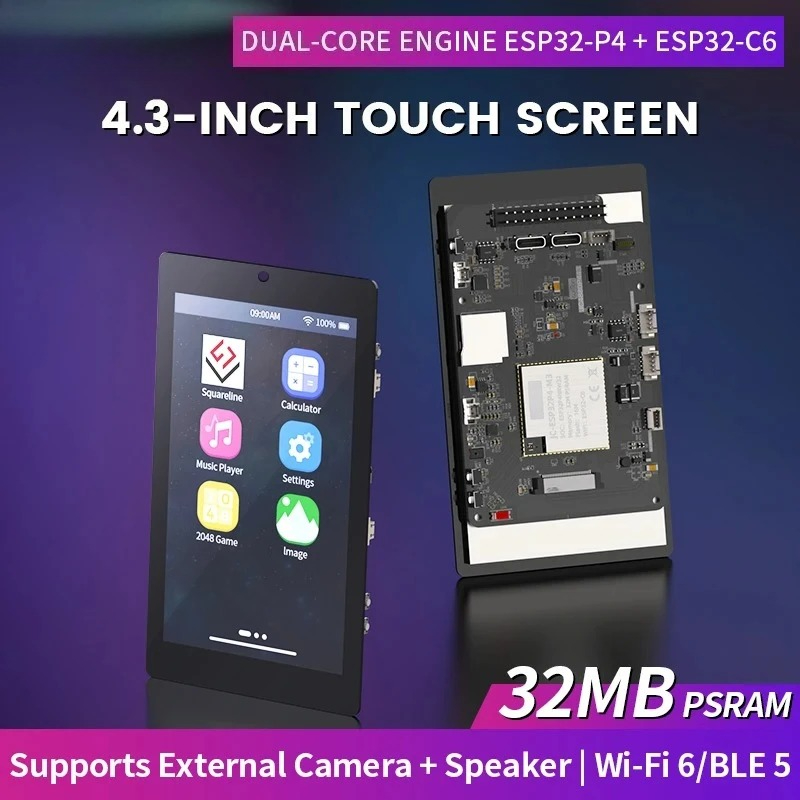 4,3-calowy ekran dotykowy IPS  – Esp32 C6 recenzja i cena